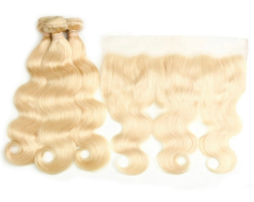 Blonde 3 Bundles & 13x4 HD Lace Frontal